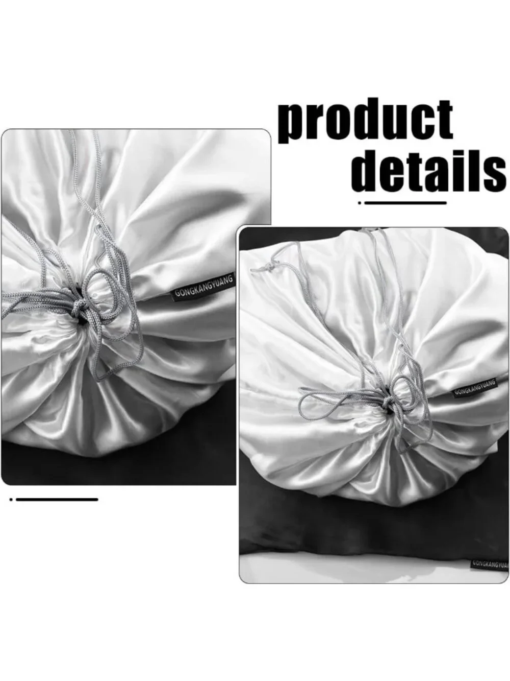 10 Pack Silk Dust Bags for Handbags & Purses, Drawstring Storage Pouches (White)